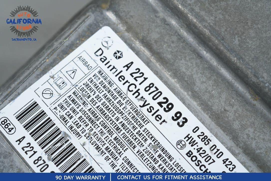 07-14 Mercedes W221 S65 S550 CL550 Airbag Air Bag Sensor SRS Control Module OEM - Image 2