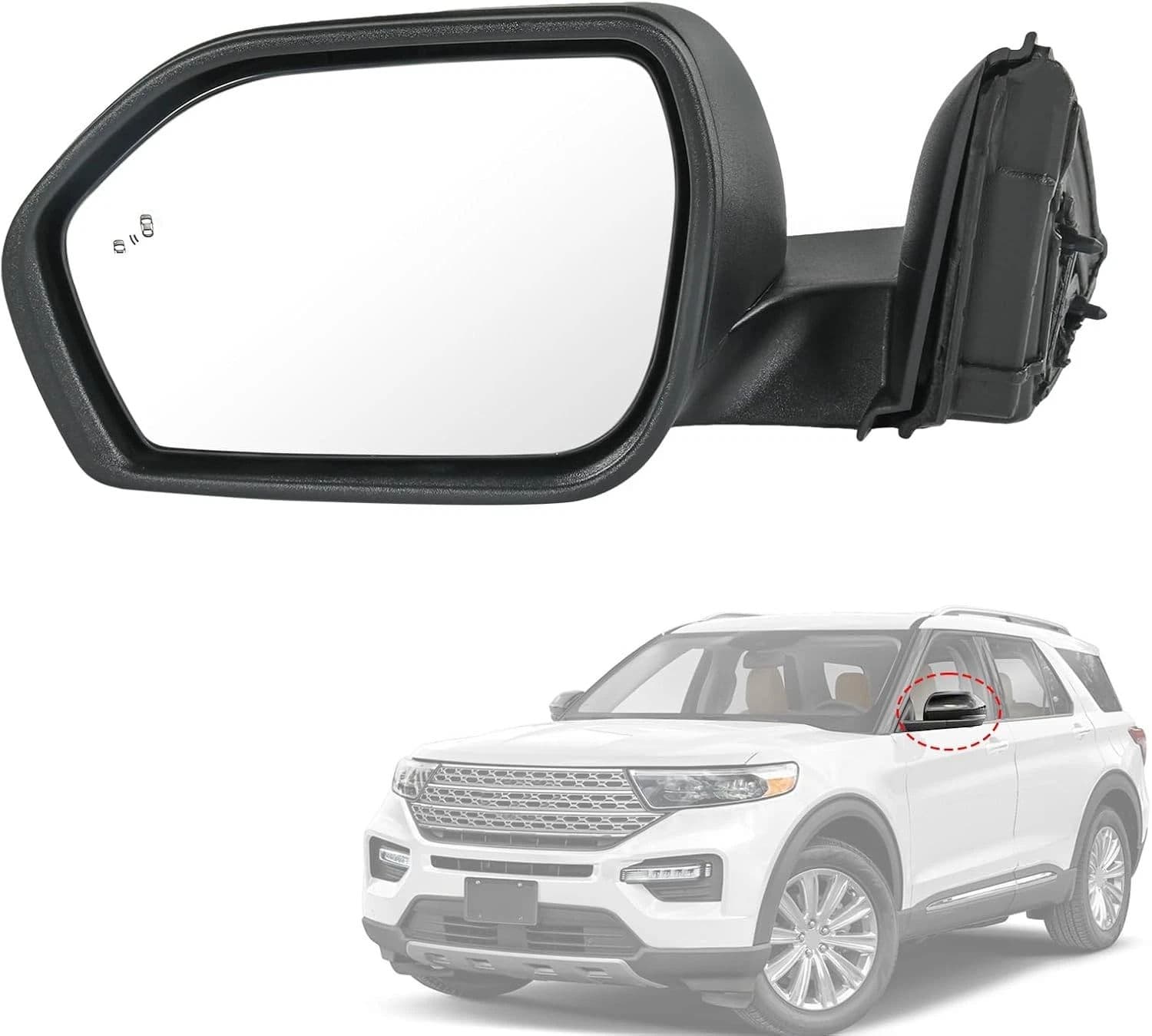 Left Driver Side Door Mirror For Ford Explorer 2020-2025 Replacement LB5Z17682ZD - Image 1